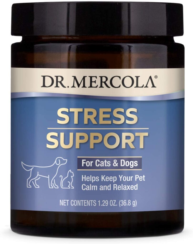 dr. Mercola Stress Support with Adaptogens for dogs including ashwagandha