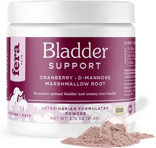 white jar with maroon label saying bladder support that contains a product that Promotes optimal bladder health, normal urine pH & helps prevent and minimize UTI symptoms.
