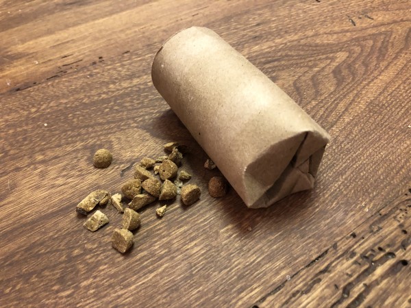 Toilet paper tube enrichment toys for dogs