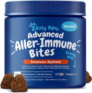 Zesty Paws Advanced Aller-Immune Bites for dogs with seasonal allergies
