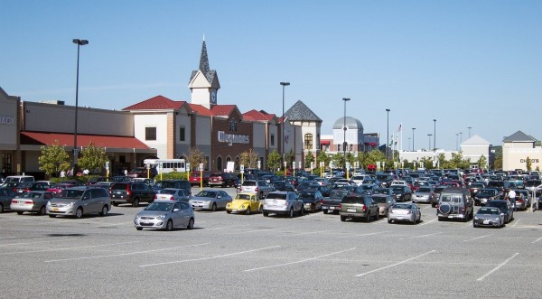 cars in parking lot