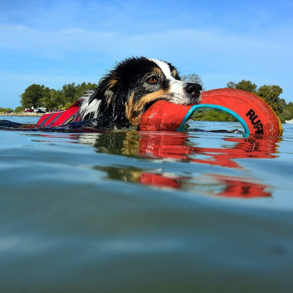 ruffwear hydro plane floating disc in water