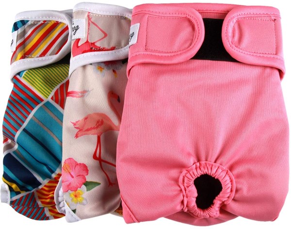 Female dog diapers for dogs with urinary incontinence