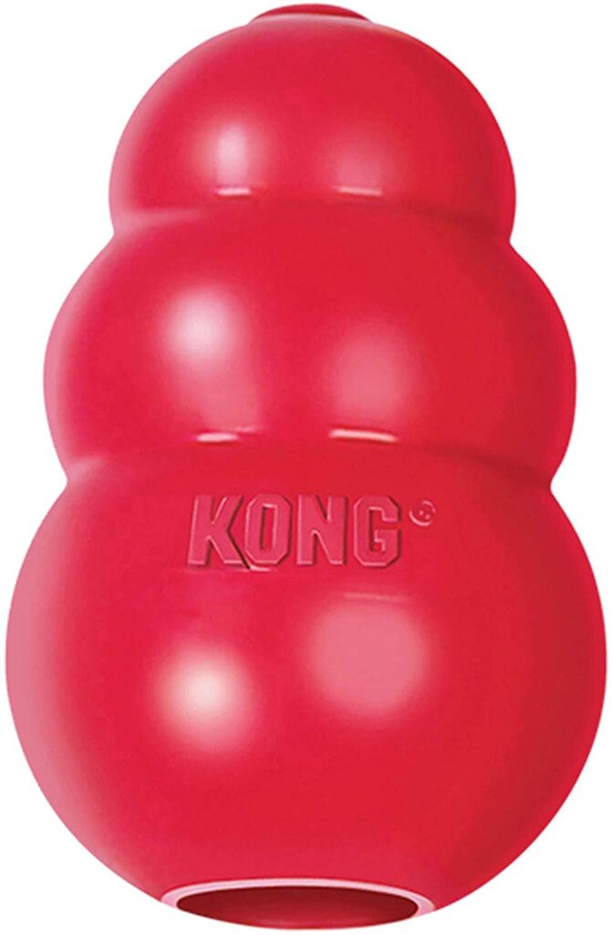 Kong Food dispensing toy for dogs helps relieve stress 
