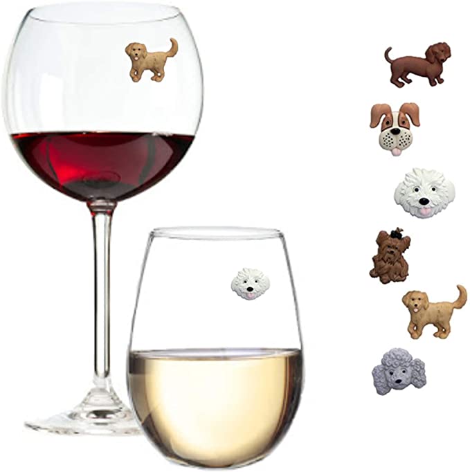 dog wine glass markers gifts for dog lovers