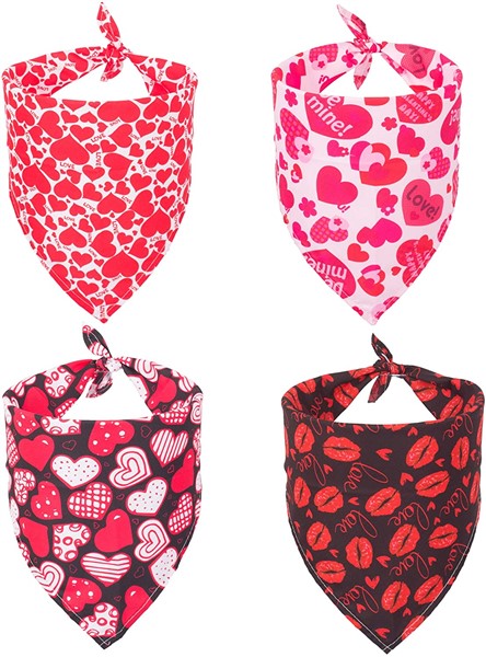 heart bandanas valentines day gifts for dogs