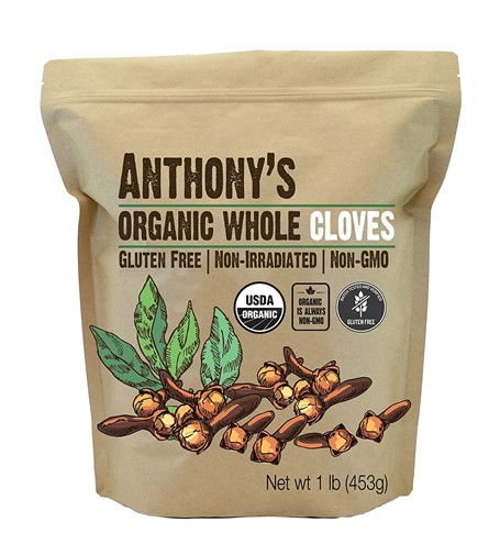 bag of Anthony's organic whole cloves which can be effective for deworming dogs