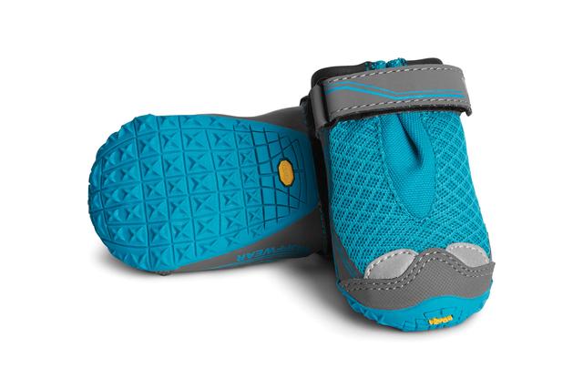 Ruffwear Grip Trex dog boots for hiking paw protection blue