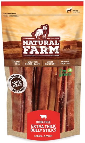 natural farm jumbo odor free bully sticks