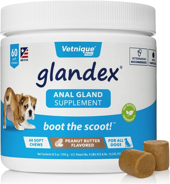 Glandex Dog Anal Gland Treats for helping dog express glands naturally