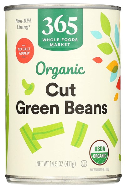 a can of green beans for helping dog express glands naturally