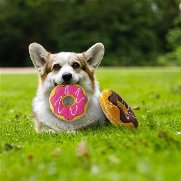 Plush donut squeaky gift for dogs