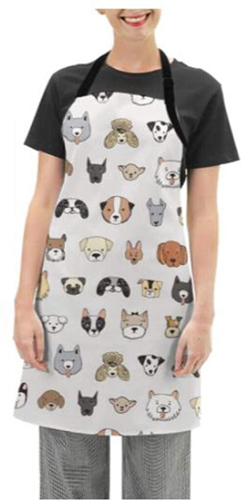 dog face cooking apron gift for dog lovers