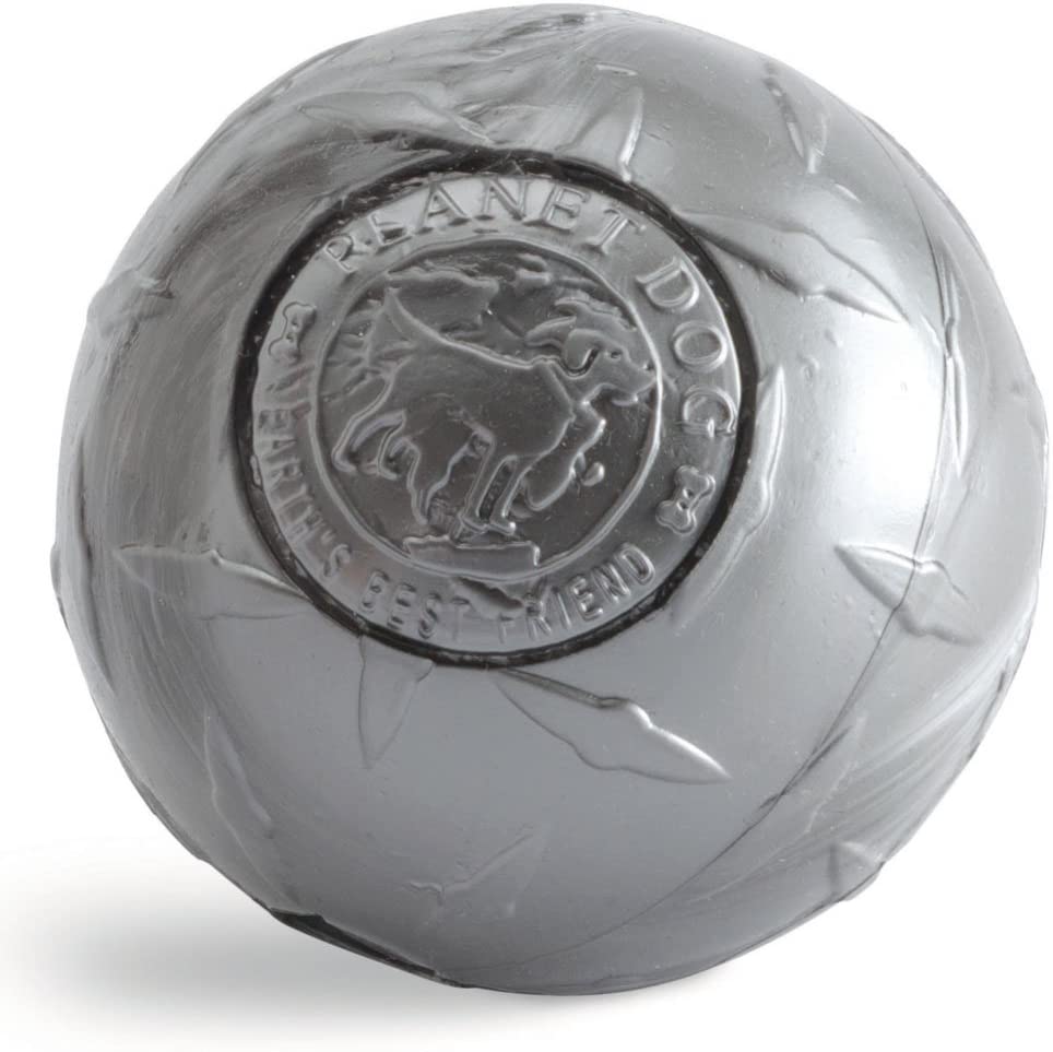 Planet Orbee Tuff Silver Ball Indestructible Dog toy