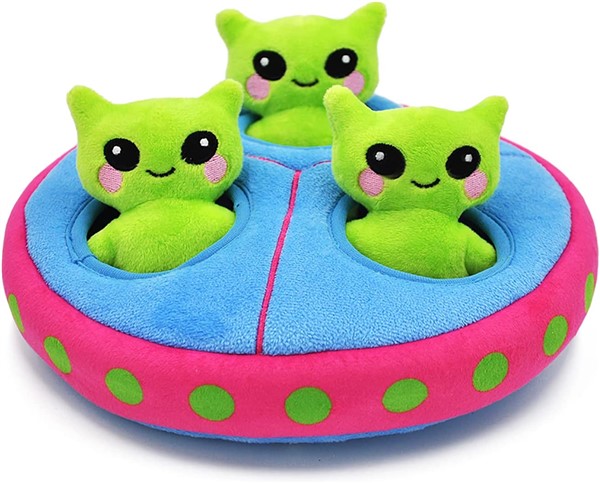 martians and UFO interactive dog toy